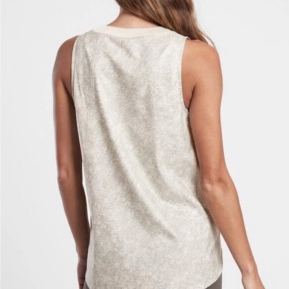 Athleta | White / Tan | Zephyr Print Tank Top | Sz M - Picture 2 of 11
